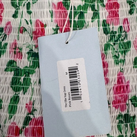 Hill House Floral Midi Dress in White, Pink & Green - Picture 7 of 11